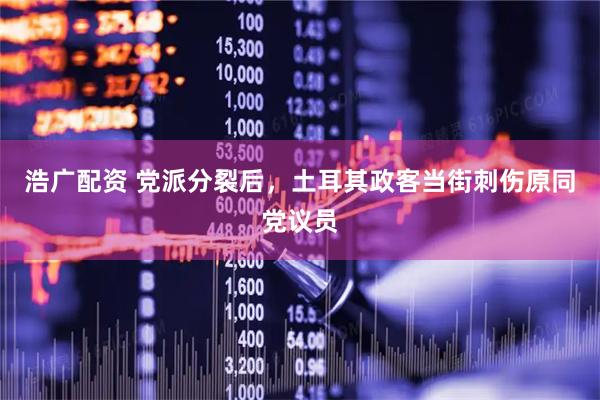 浩广配资 党派分裂后，土耳其政客当街刺伤原同党议员
